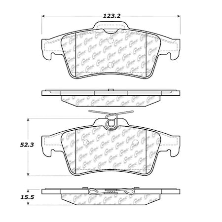 Centric Parts CTEK Ceramic Brake Pads, 103.10950 103.10950